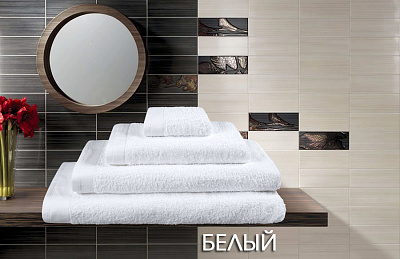 Полотенце махровое Индия (белый) 400гр/кв.м.